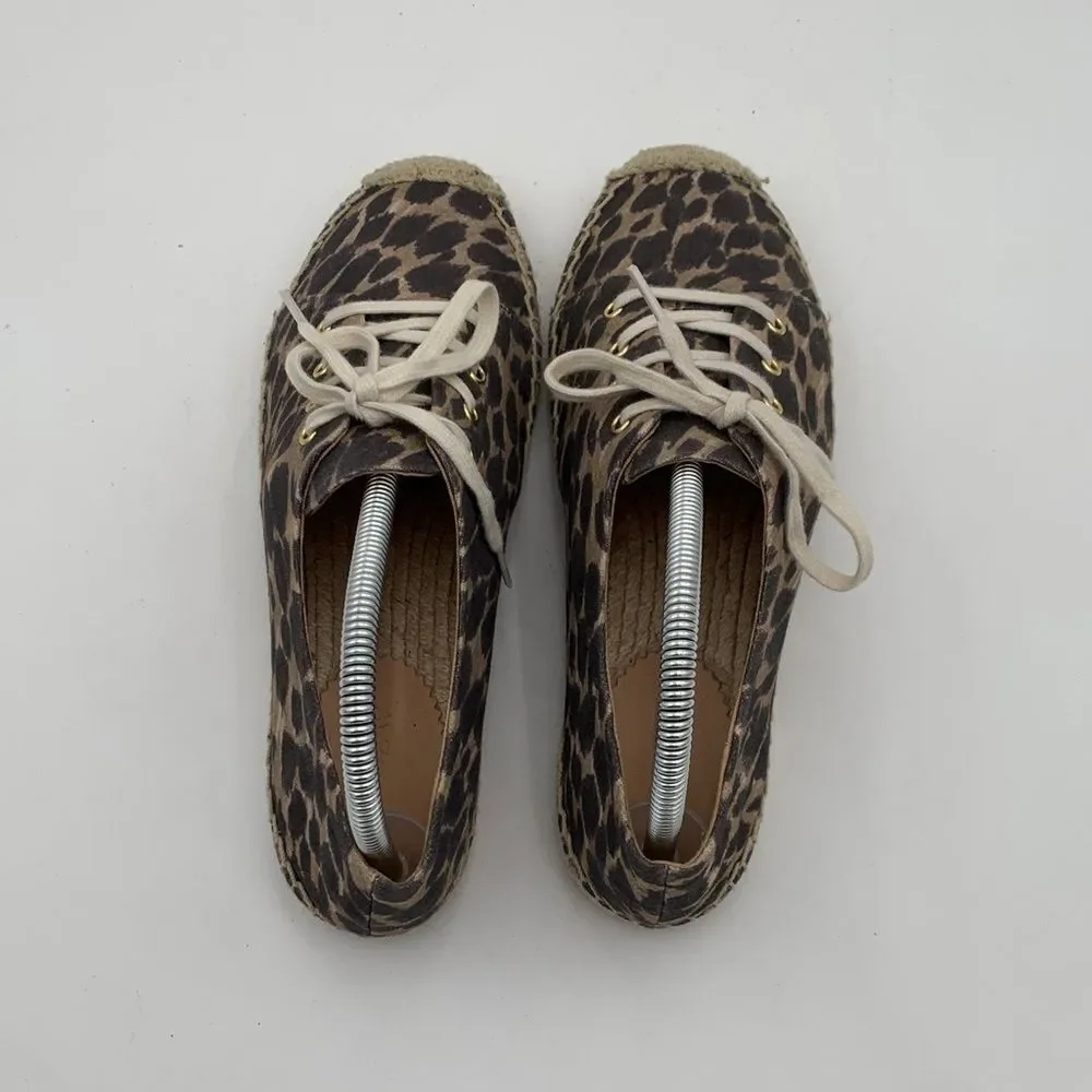 Leopard Print Espadrille Sneakers size 7.5